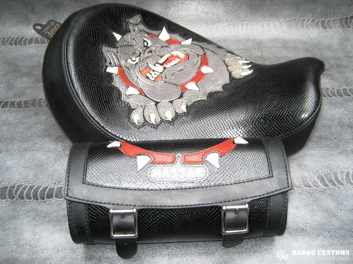 Honda VTX 1300 1800 Bulldog Seat and Tool Bag Set