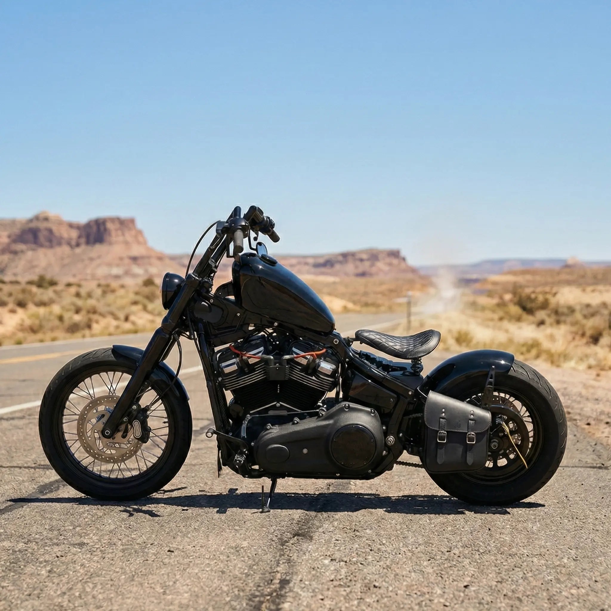 Harley Softail Left Side Solo Bag SHL02 (2018+) | BAD&G Customs