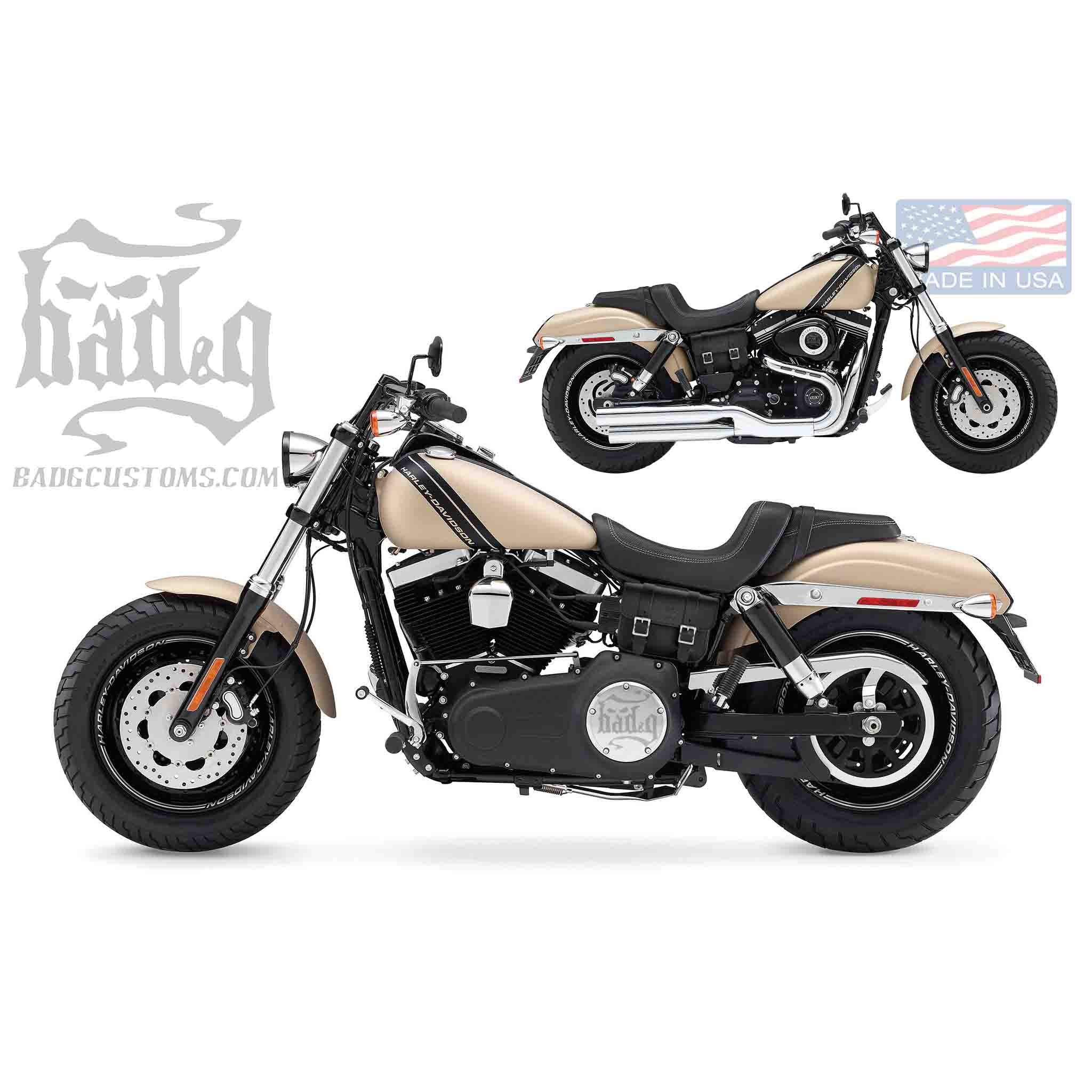 Upgrade your Harley-Davidson® Dyna with the DTU06 Dyna Throw Under Seat Bags. Hand crafted in USA with premium leather and top quality hardware. Durable and stylish, it's the perfect fit for your motorcycle.